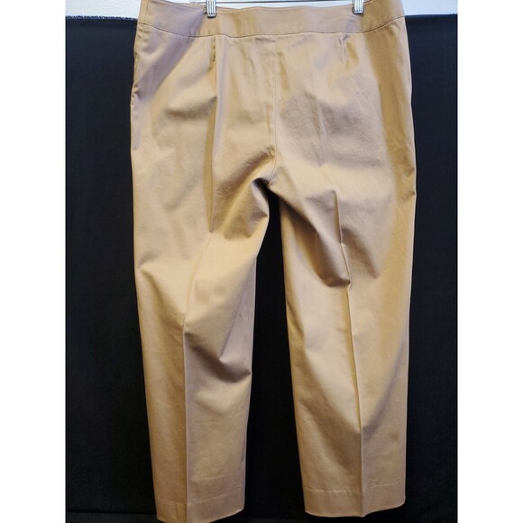 Herve Benard Beige Casual Unlined Straight Leg‎ Pants Size 18 - Picture 2 of 5